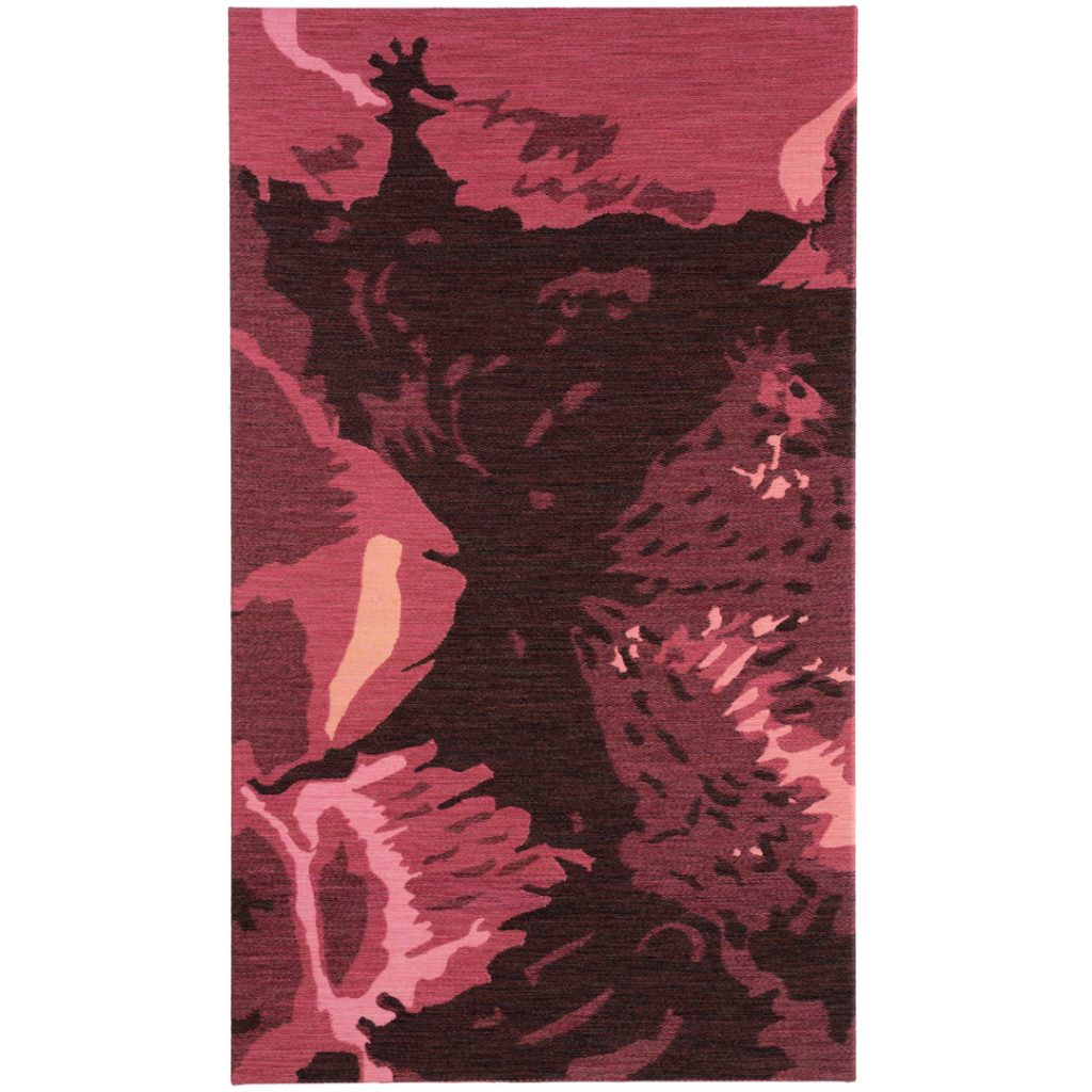 The picture shows a textile artwork which name is Käsittäjä 1